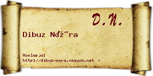 Dibuz Nóra névjegykártya