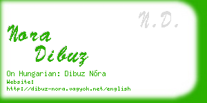 nora dibuz business card